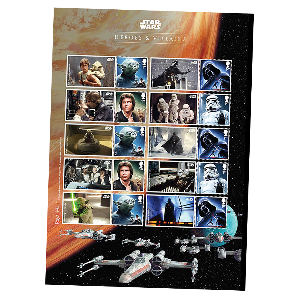 Royal Mail- Smilers Star Wars Briefmarken Bogen