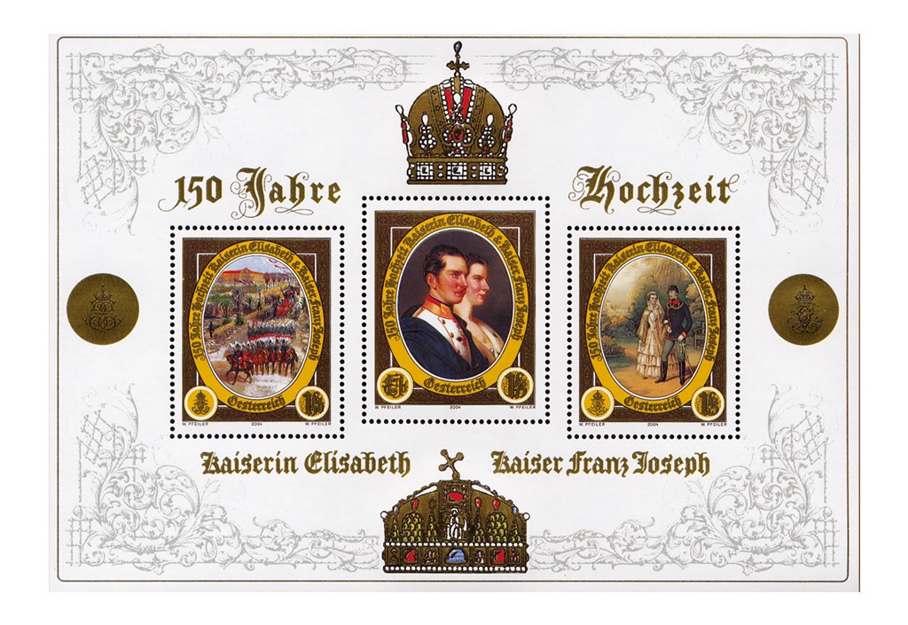 Österreich Block 23 „150. Jahrestag der Hochzeit von kaiserin Elisabeth und Kaiser Franz Joseph“