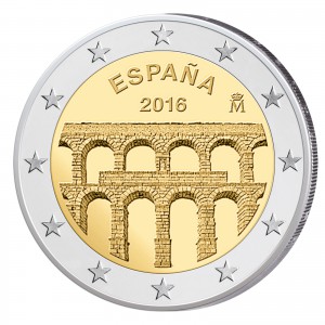 Spanien 2 Euro-Gedenkmünze 2016 – Altstadt und Aquädukt von Segovia