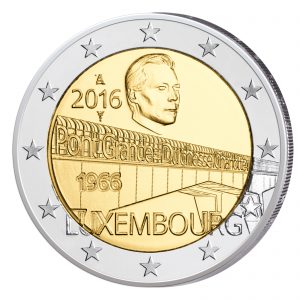 Luxemburg 2 Euro-Gedenkmünze 2016 „50. Jahrestag der Großherzogin-Charlotte-Brücke“