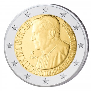 2 Euro-Gedenkmünze 2007 – 80. Geburtstag Benedikt