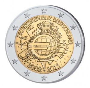 Deutschland 2 Euro-Gemeinschaftsausgabe 2012 10 Jahre Euro-Bargeld