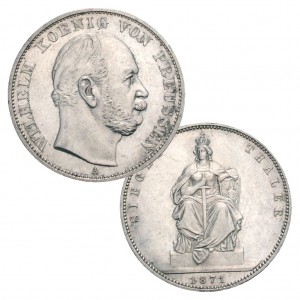 Preußen Siegestaler 1871, 900er Silber, 18,52g fein, Ø 33mm