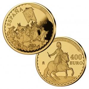 Spanien 400 Euro 2015 „Schätze spanischer Museen – Goya“, 999er Gold, 27 Gramm, Ø 38mm, PP, im Original-Etui mit Echtheitszertifikat, Auflage: 2.000