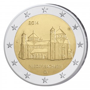 BRD 2 Euro-Gedenkmünze 2014 „Niedersachsen, Michaeliskirche“