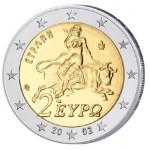 Griechenland 2 Euro-Kursmünze 2002 "Europa mit Stier"