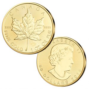 Kanada 50 Dollars 2016 „Maple Leaf“, 999,9er Gold, 1 Unze (31,1 g)