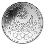 10 DM 1972 Olympische Sommerspiele 1972 in München/Strahlenspirale - Olympisches Feuer - Olympische Ringe 
