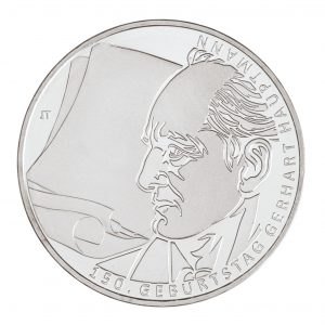 BRD, 10 Euro 2012 150. Geburtstag Gerhart Hauptmann, st (CuNi, 14g, Ø 32,5mm), PP (625er Silber, 16g, Ø 32,5mm), Jaeger-Nr. 575