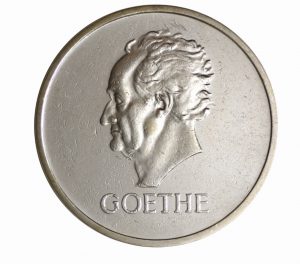 Weimarer Republik, 5 Reichsmark 1932 „100. Todestag Goethes“, 500er Silber, 25g, Ø 36mm, Prägestätten ADEFGJ (Berlin, München, Muldenhütten, Stuttgart, Karlsruhe, Hamburg), Jaeger-Nr. 351