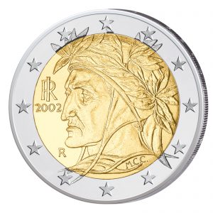Italien 2 Euro-Kursmünze ab 2002 Dante