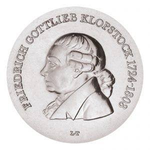 DDR 5 Mark 1978 175. Todestag Friedrich Gottlieb Klopstock, Neusilber (CuZnNi), 12,2g, Ø 29mm, Prägestätte A (Berlin), Auflage: 75.500 (PP: 4.500), Jaeger-Nr. 1566