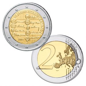 Österreich 2 Euro Gedenkmünze 2005 "50. Jahrestag des Staatsvertrages"