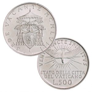 Vatikan 500 Lire 1958 "Sedisvakanz", 835er Silber, 11g, Ø 29,30mm