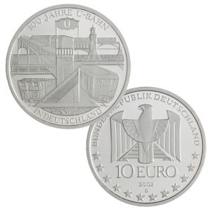 BRD 10 Euro 2002 100 Jahre U-Bahn in Deutschland
