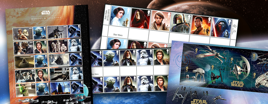 Sammelthema im Focus: aktuelle Briefmarken zum Kino-Ereignis „Star Wars“