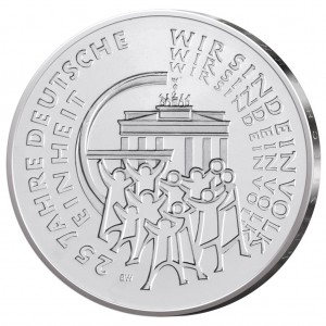 Münze 25 Euro Deutschland 2015, 25 Jahre Deutsche Einheit