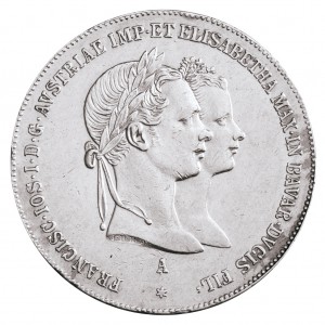 1 Gulden Franz-Joseph I. Vermählung mit Elisabeth