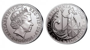 Großbritannien Britannia 1 Unze Silber 2008