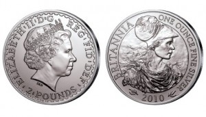 Großbritannien Britannia 1 Unze Silber 2010