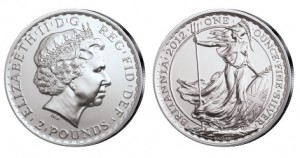 Großbritannien Britannia 1 Unze Silber 2012