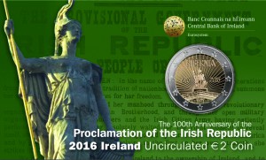 Irland 2 Euro-Gedenkmünze 2016 bankfrisch in Coincard