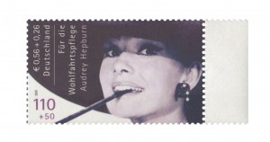 Unverausgabte Hepburn Briefmarke 2001 der BRD