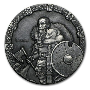 Niue Islands 2 Dollars Silbermünze 2015 Wikinger Herrscherlegende Ragnar