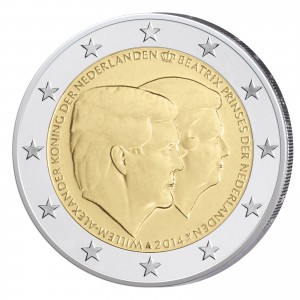 Niederlande 2 Euro-Gedenkmünze 2014 – Doppelportrait