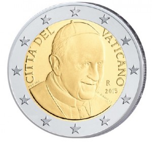 2 Euro-Kursmünze ab 2014 Papst Franziskus