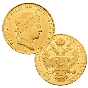 Österreich 1 Dukat „Ferdinand I.“, 986er Gold, 3,49g