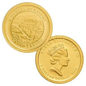Tuvalu 1 Dollar 2009, 999,9er Gold, 0,5g, Ø 11mm, PP, Auflage: 2.000