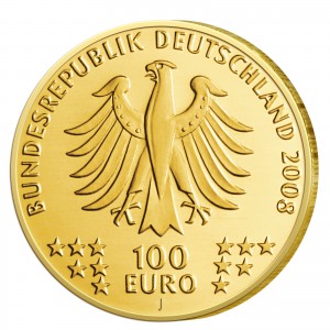 Wertseite der Münze BRD 100 Euro 2008 UNESCO Welterbe – Goslar