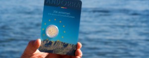 Andorra 2 Euro-Gedenkmünze 2014 Beitritt Europarat – endlich ausgegeben und bei uns am Bodensee angekommen... Fotos der geprägten Münze