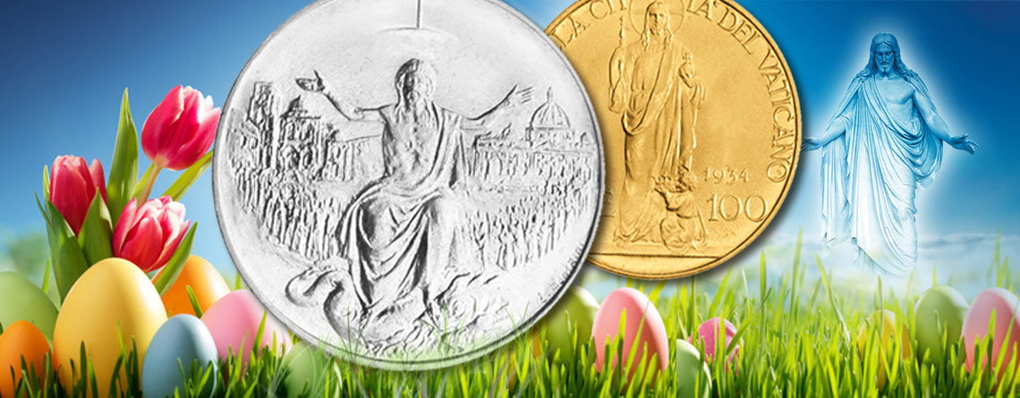 Vatikan, Ostern: Auferstehung von Jesus Christus als numismatisches Thema