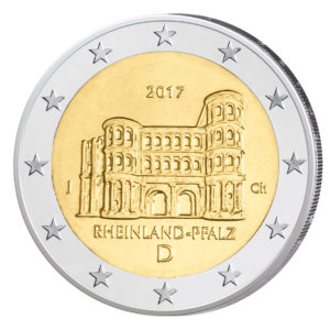 Deutschland 2 Euro-Gedenkmünze 2017 – Bundesländer-Serie: Rheinland Pfalz: Porta Nigra. 