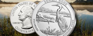 Münze 0,25 Dollar USA 2015, Naturschutzgebiet Bombay Hook National Wildlife Refuge
