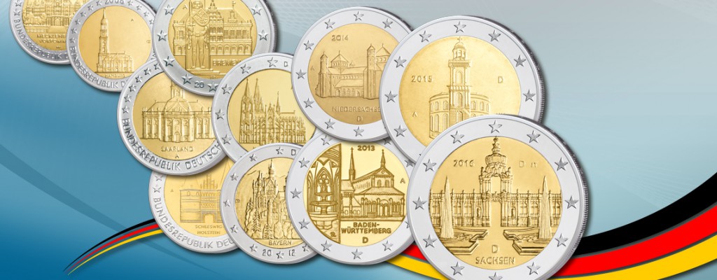 BRD 2 Euro Gedenkmünzen der Bundesländer-Serie – Auflagen, Informationen, die Motive 2006 bis ...