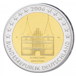 BRD 2 Euro-Gedenkmünze 2006 „Schleswig-Holstein - Holstentor“