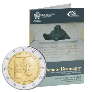 San Marino 2 Euro-Sondermünze 2014 500. Todestag von Donato Bramante