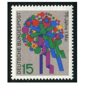 BRD 15 Pfennig 1965 "75 Jahre 1.Mai", Michel-Nr. 475