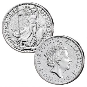 Münze 2 Pfund Großbritannien 2016, Münze 1 Unze Britannia 2016