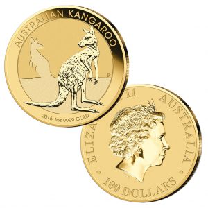 Goldmünze Kanguru 100 Dollars Australien 2016