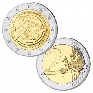 Gedenkmünze 2 Euro 2010 Griechenland 2500. Jahrestag Schlacht bei Marathon