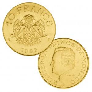 Monaco 10 Francs 1982 Rainier III.