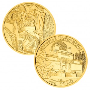 Österreich 100 Euro 2004 „Wiener Jugendstil - Wiener Secession“, 986er Gold, 16g Feingewicht, Ø 30mm, PP, Auflage: 30.000