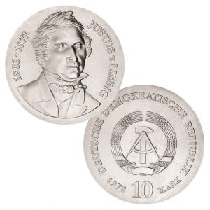 Silbermünze 10 Mark 1978 Deutsche demokratische Republik 175. Geburtstag Justus von Liebig