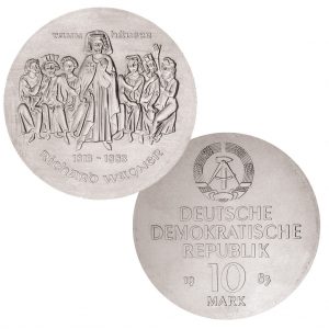 Silbermünze 10 Mark 1983 Deutschland, 100. Todestag Richard Wagner