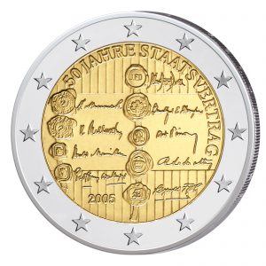 Österreich 2 Euro-Gedenkmünze 2005 - 50jähriges Jubiläum des Staatsvertrages