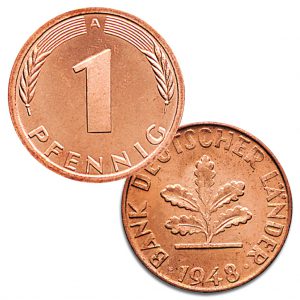 Münze 1 Pfennig Bundesrepublik Deutschland 1948 Bank Deutscher Länder